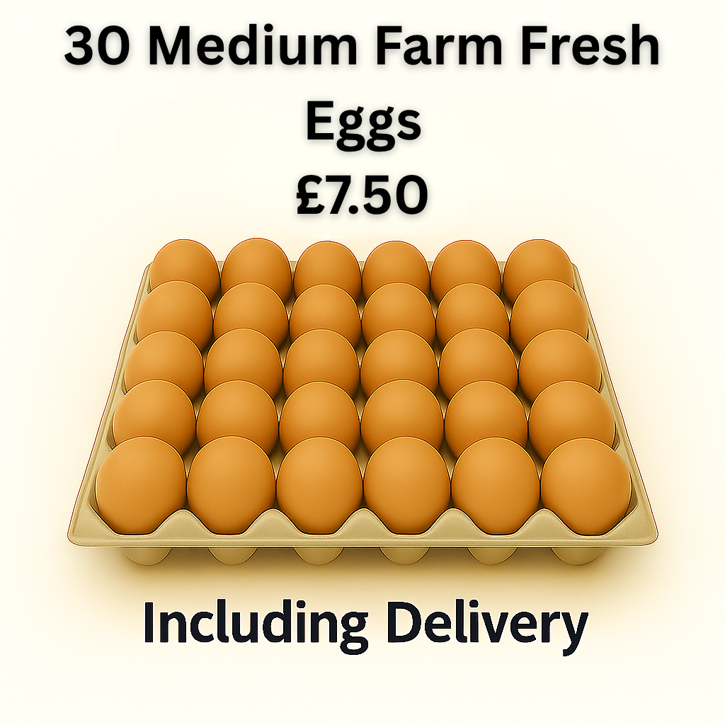 30 Medium Farm Fresh Eggs