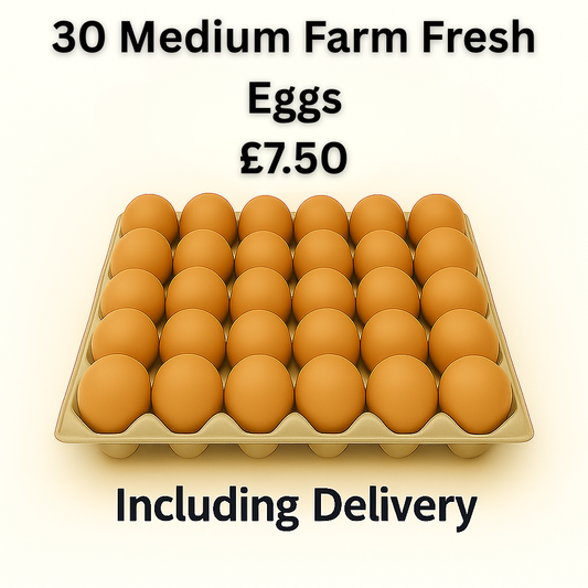 30 Medium Farm Fresh Eggs
