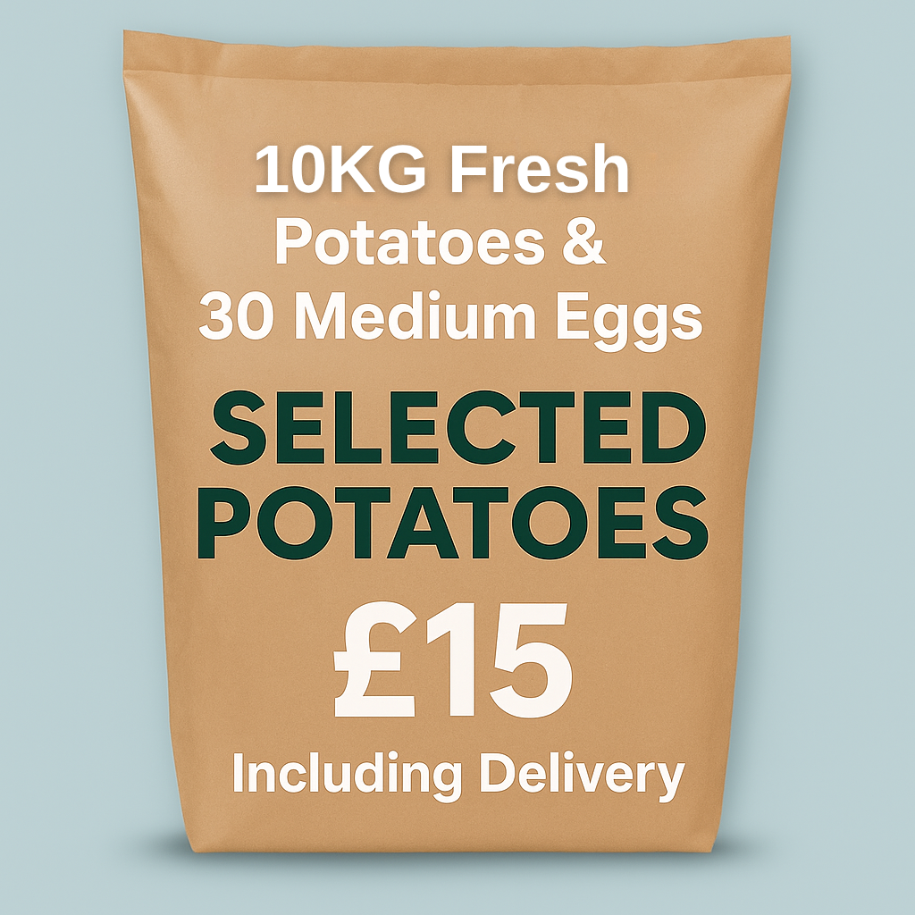 10KG Fresh Maris Bard Potatoes & 30 Medium Eggs